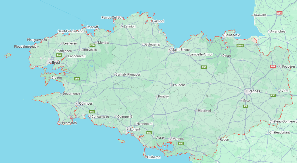 Carte Bretagne